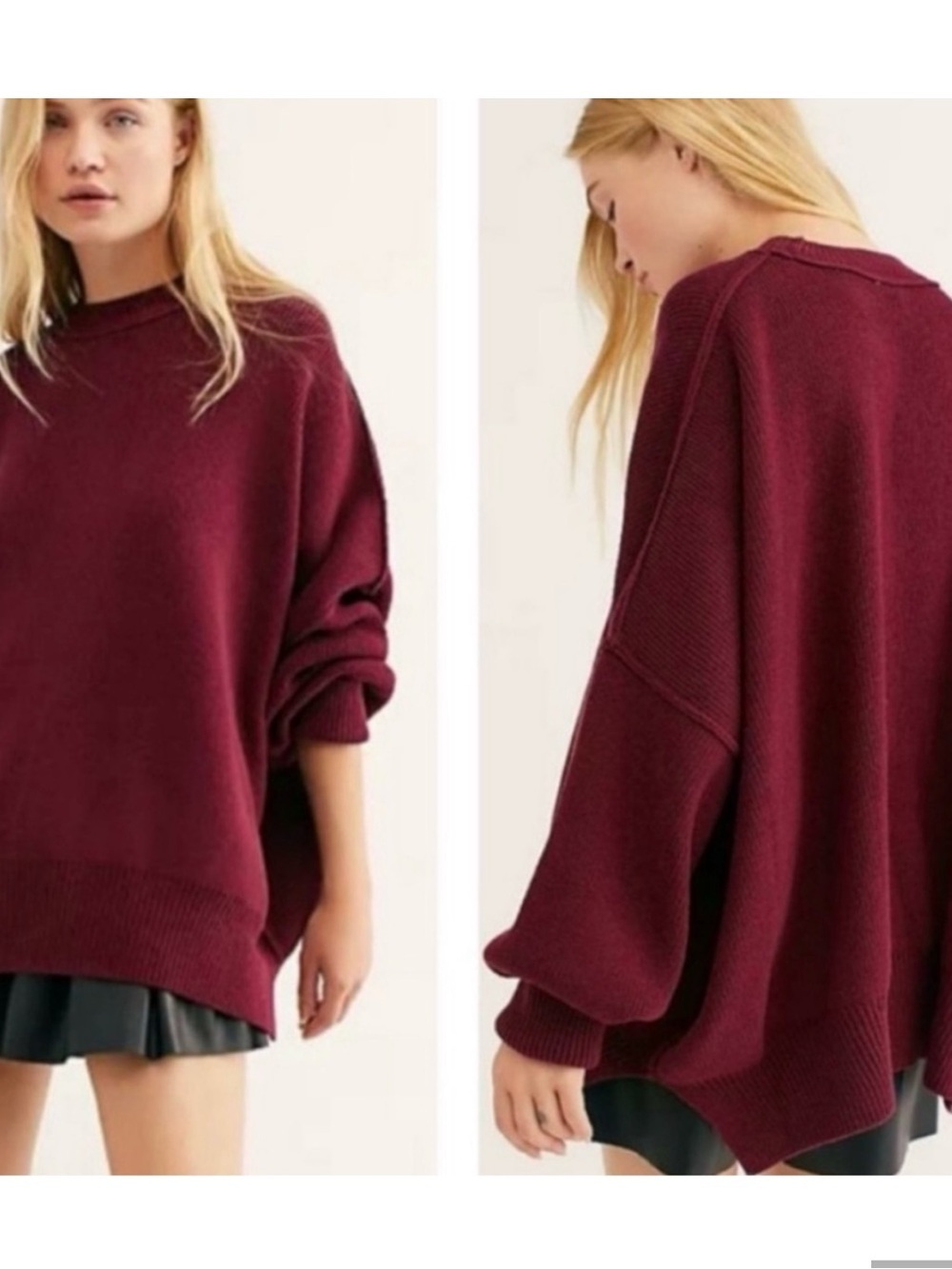 Free People Easy Street Tunic Maroon Size XS